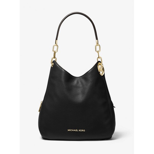 Lillie Large Pebbled Leather Shoulder Bag