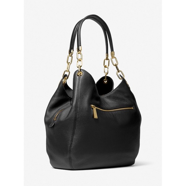 Lillie Large Pebbled Leather Shoulder Bag