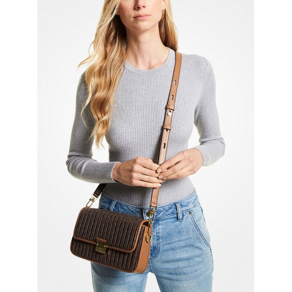 Bradshaw Small Pleated Logo Convertible Shoulder Bag