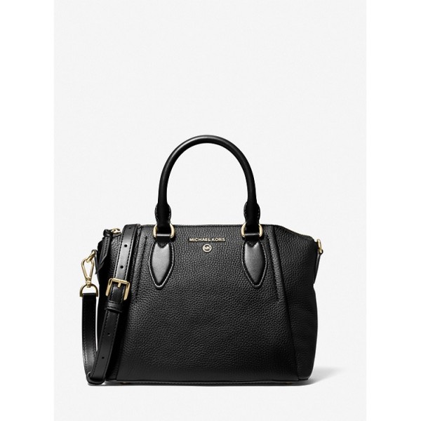 Sienna Medium Pebbled Leather Satchel