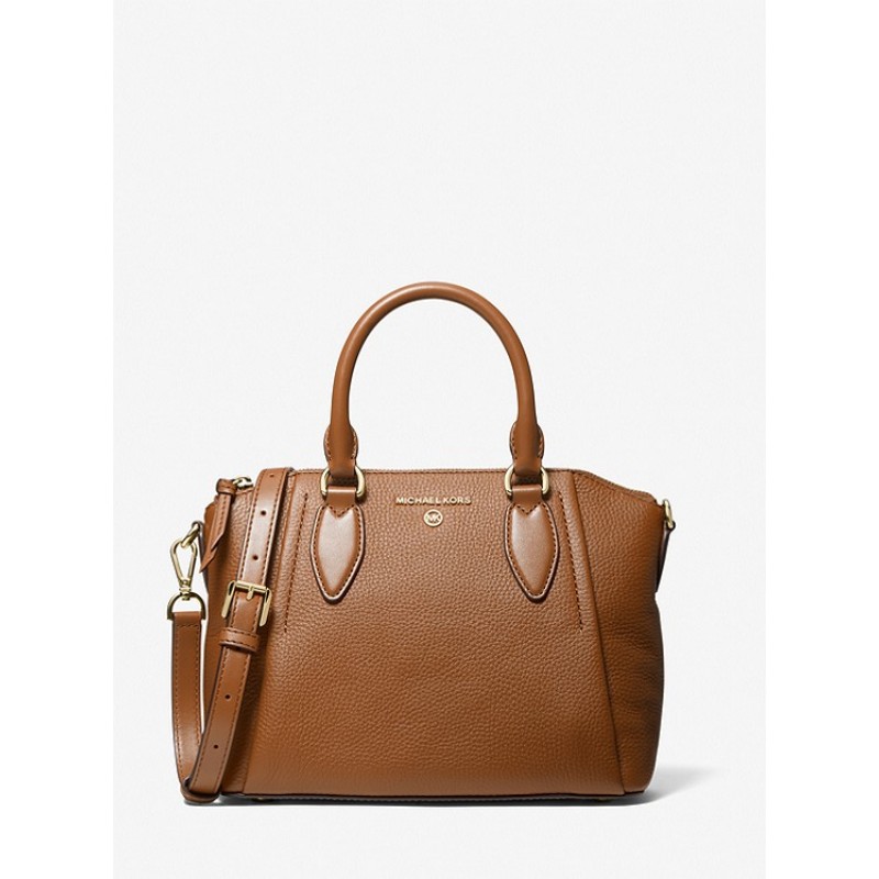 Sienna Medium Pebbled Leather Satchel