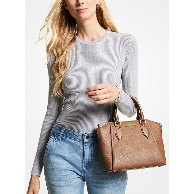 Sienna Medium Pebbled Leather Satchel