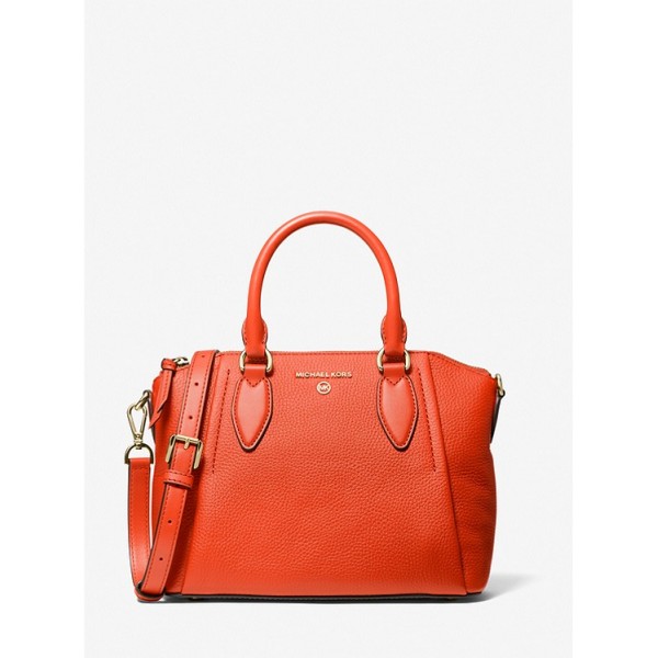 Sienna Medium Pebbled Leather Satchel