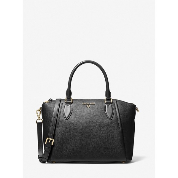 Sienna Medium Pebbled Leather Satchel