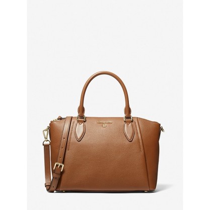 Sienna Medium Pebbled Leather Satchel