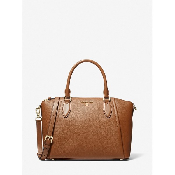 Sienna Medium Pebbled Leather Satchel