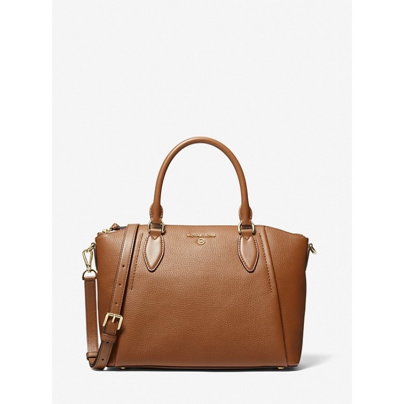 Sienna Medium Pebbled Leather Satchel