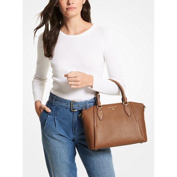 Sienna Medium Pebbled Leather Satchel