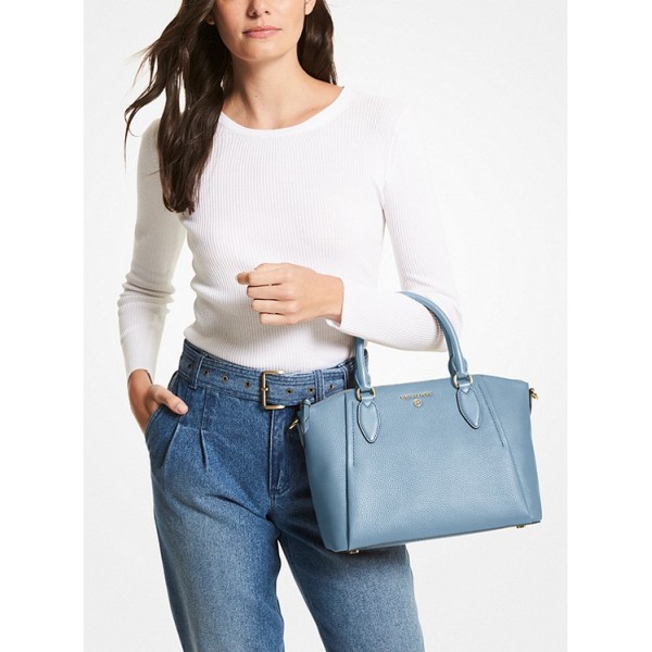 Sienna Medium Pebbled Leather Satchel