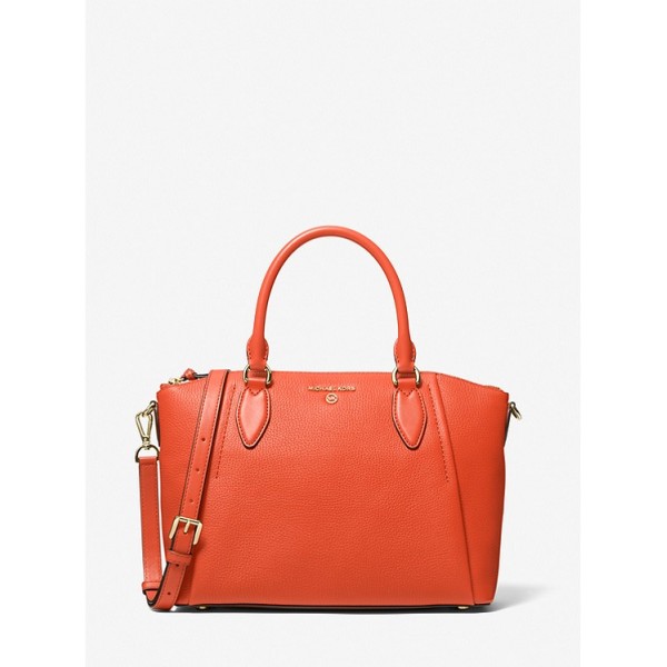 Sienna Medium Pebbled Leather Satchel