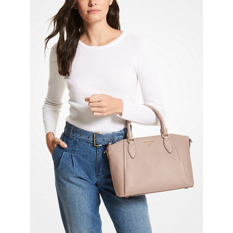 Sienna Medium Pebbled Leather Satchel