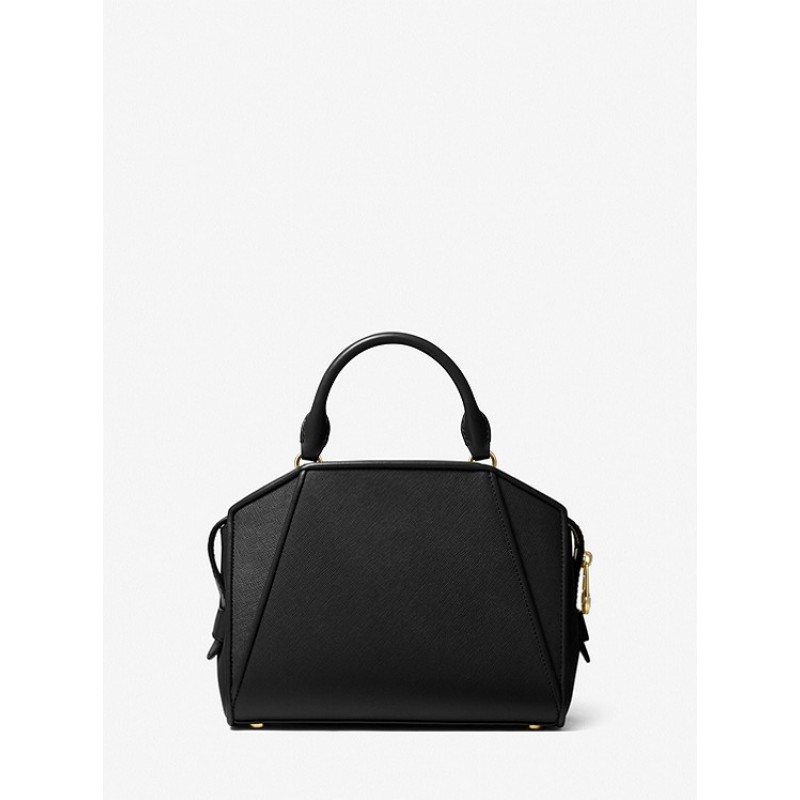 Cleo Small Saffiano Leather Satchel