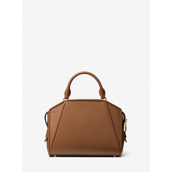 Cleo Small Saffiano Leather Satchel