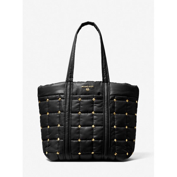 Stirling Large Studded Quilted Recycled Polyester Tote Bag