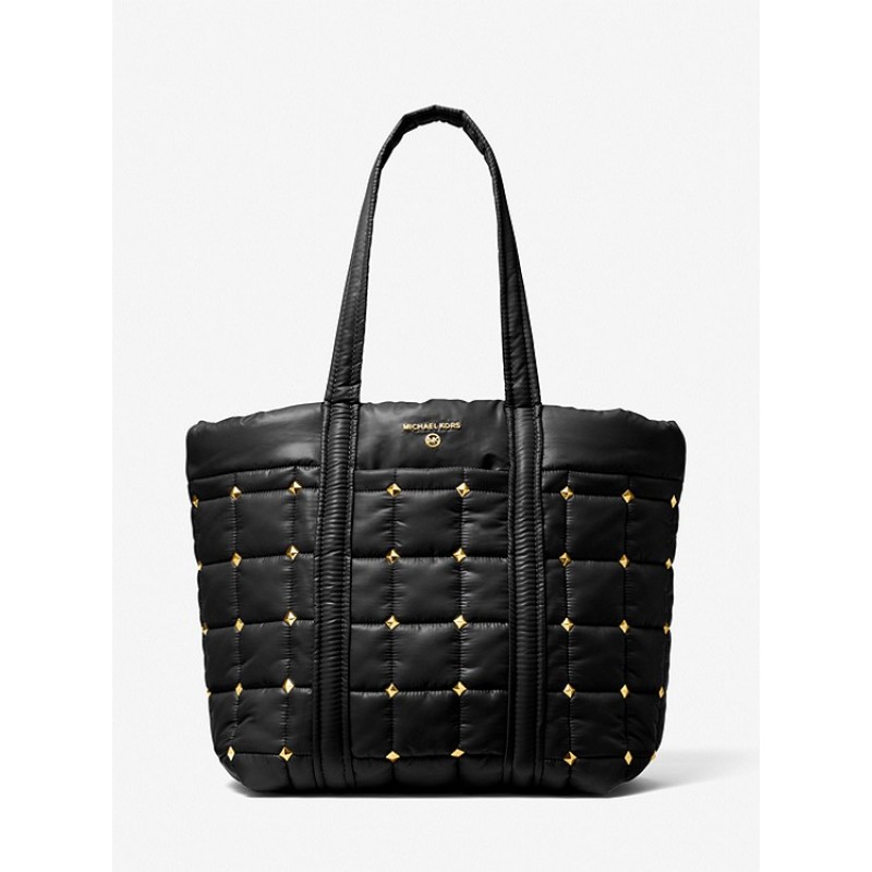 Stirling Large Studded Quilted Recycled Polyester Tote Bag