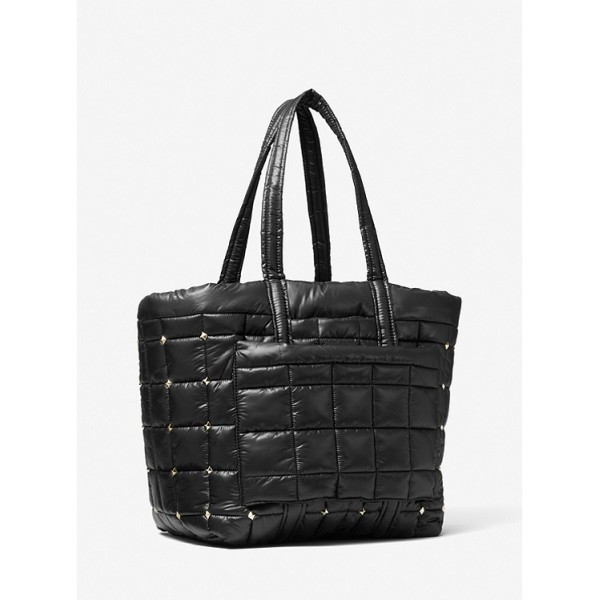 Stirling Extra-Large Studded Quilted Recycled Polyester Tote Bag