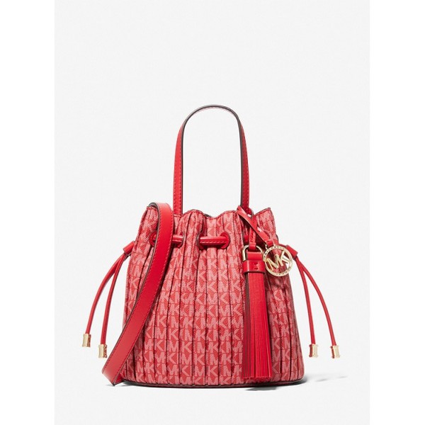 Willa Extra-Small Pleated Logo Tote Bag