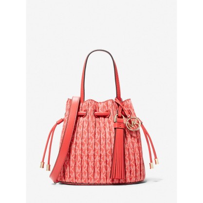 Willa Extra-Small Pleated Logo Tote Bag