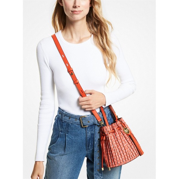 Willa Extra-Small Pleated Logo Tote Bag