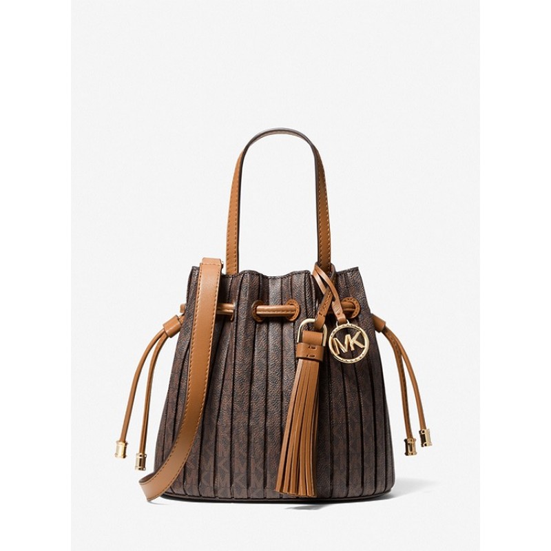 Willa Extra-Small Pleated Logo Tote Bag