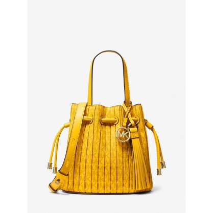 Willa Extra-Small Pleated Logo Tote Bag