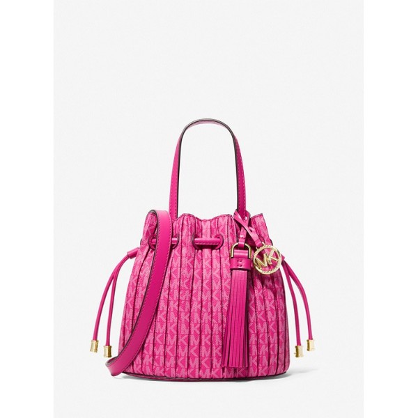 Willa Extra-Small Pleated Logo Tote Bag