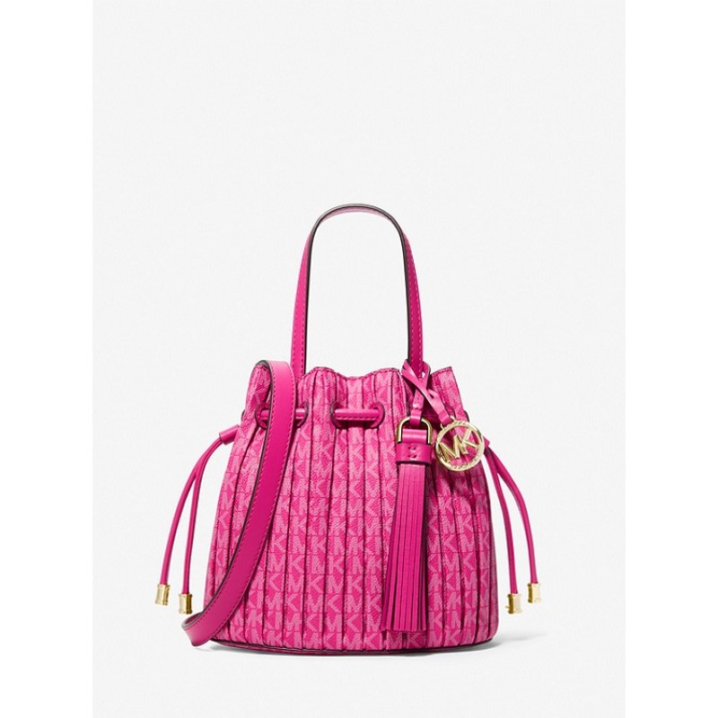 Willa Extra-Small Pleated Logo Tote Bag