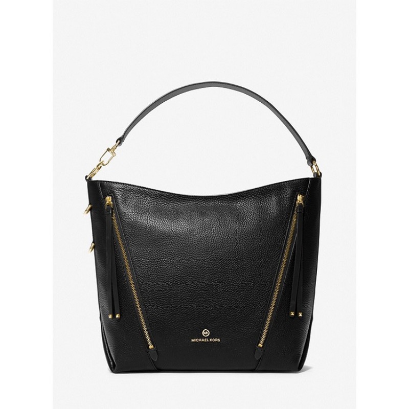 Brooklyn Large Pebbled Leather Shoulder Bag