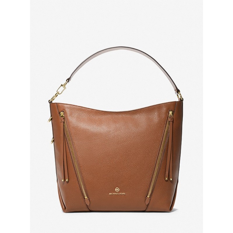 Brooklyn Large Pebbled Leather Shoulder Bag