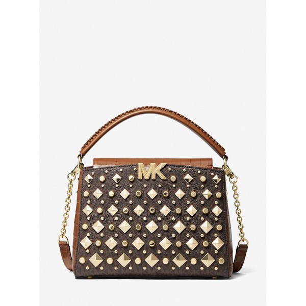 Karlie Medium Studded Logo Satchel