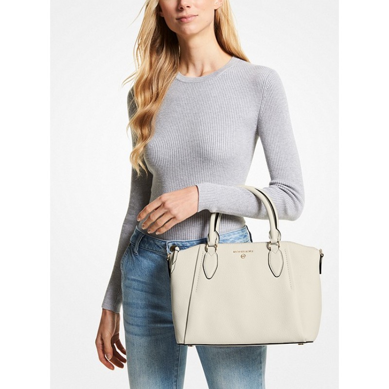 Sienna Medium Pebbled Leather Satchel