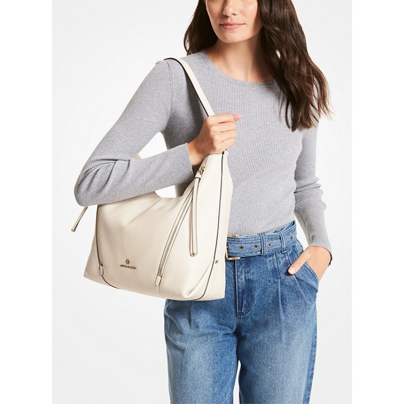 Brooklyn Large Pebbled Leather Shoulder Bag