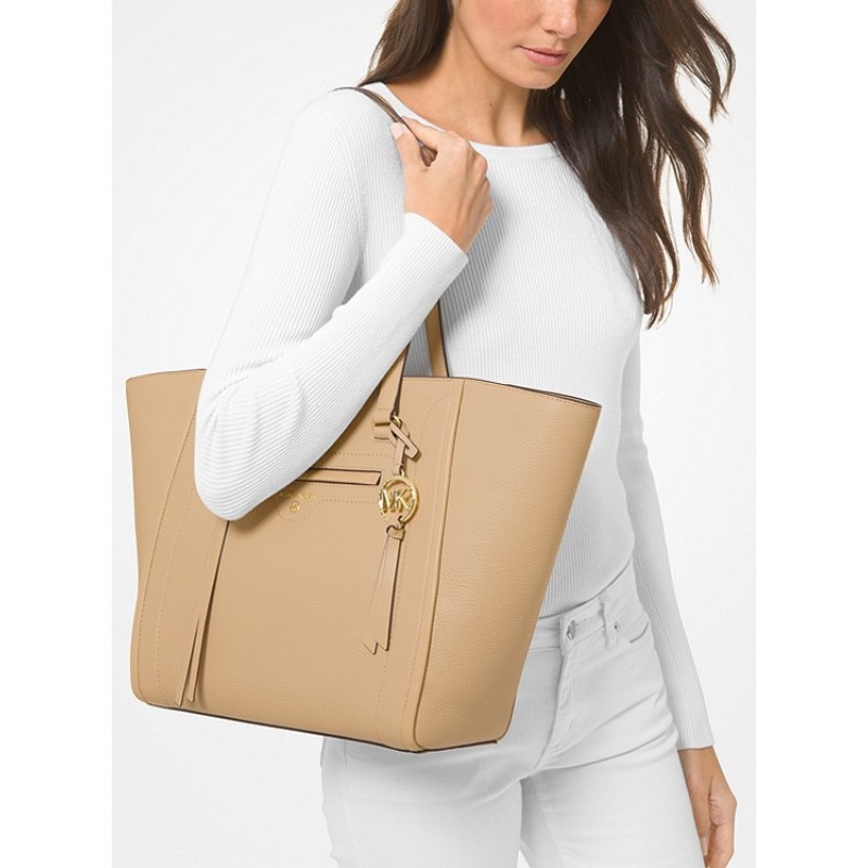 Carine Large Pebbled Leather Tote Bag