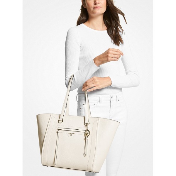 Carine Large Pebbled Leather Tote Bag