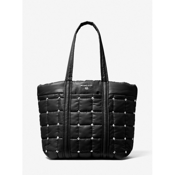 Stirling Large Studded Quilted Recycled Polyester Tote Bag