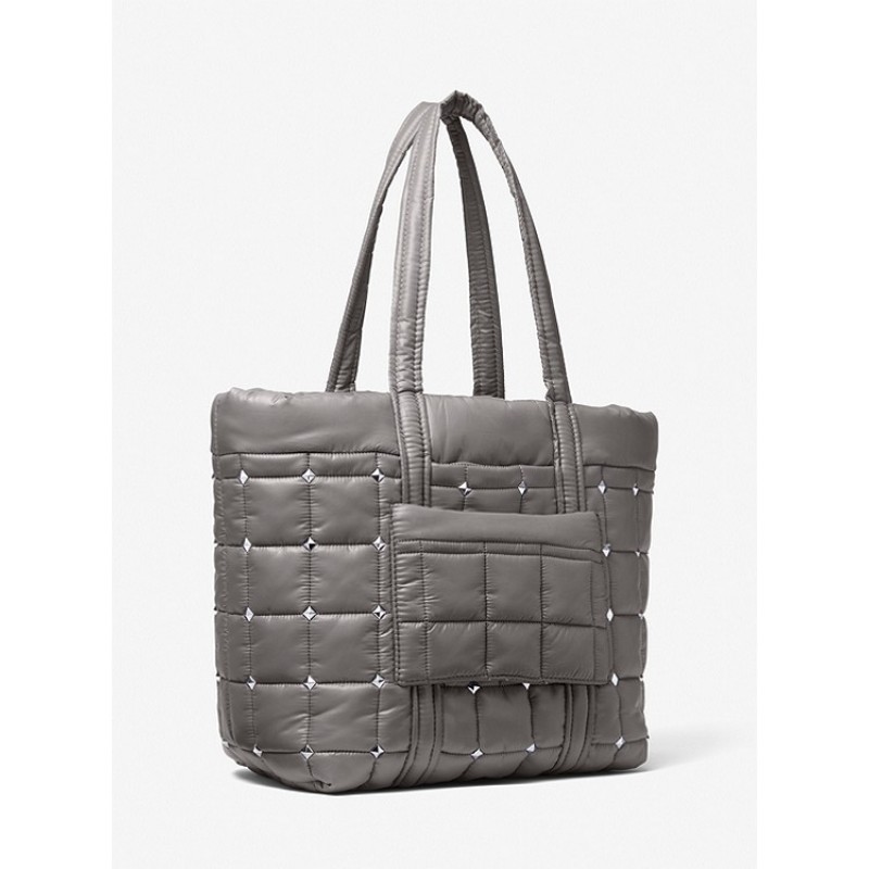 Stirling Large Studded Quilted Recycled Polyester Tote Bag