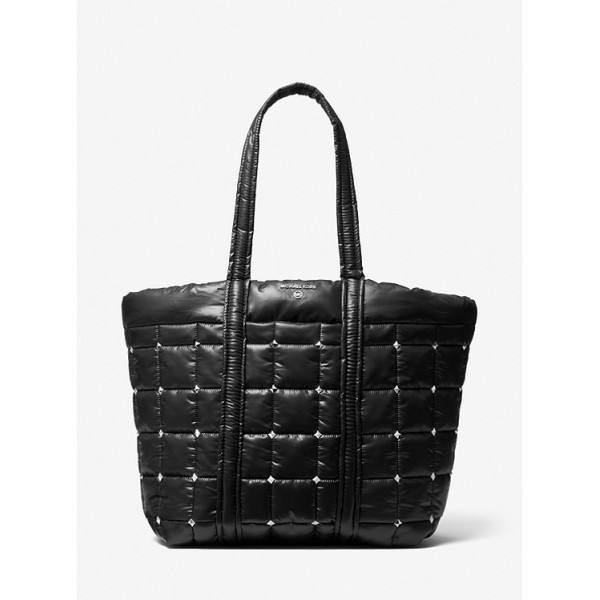 Stirling Extra-Large Studded Quilted Recycled Polyester Tote Bag