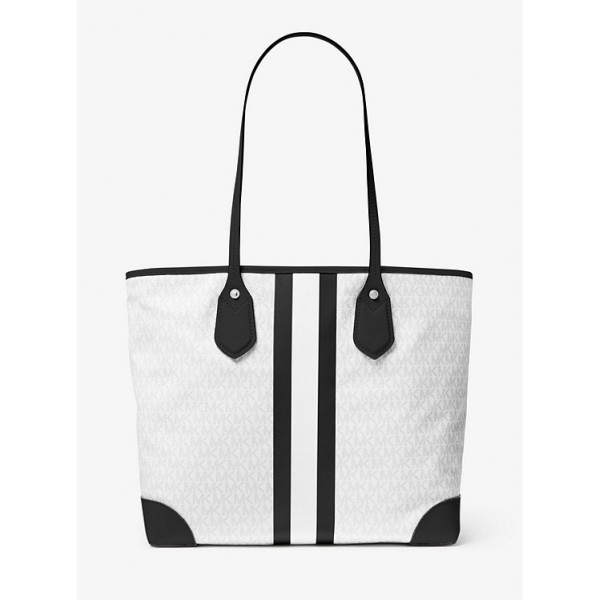 Eva Large Logo Stripe Tote Bag