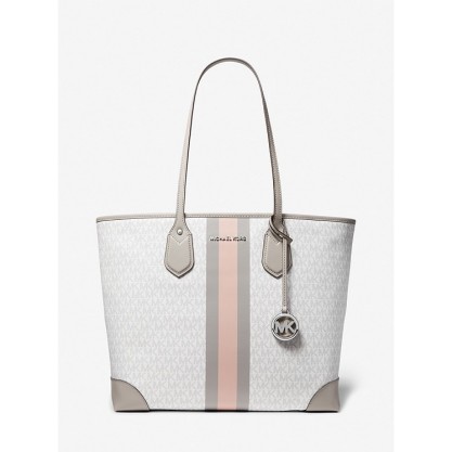 Eva Large Logo Stripe Tote Bag