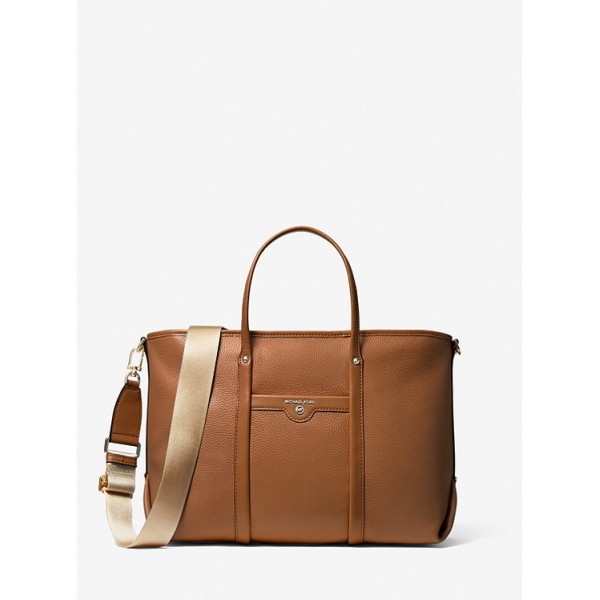 Beck Medium Pebbled Leather Tote Bag