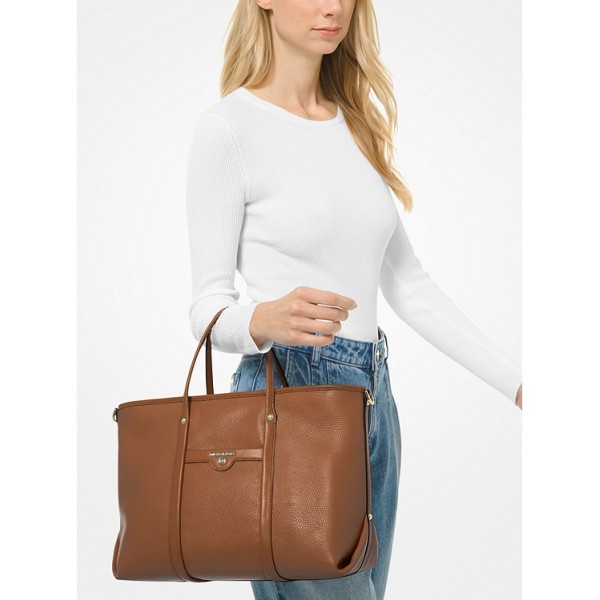 Beck Medium Pebbled Leather Tote Bag