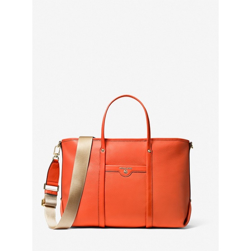 Beck Medium Pebbled Leather Tote Bag