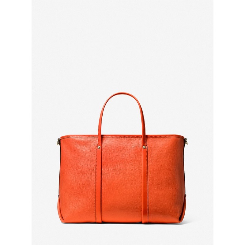 Beck Medium Pebbled Leather Tote Bag