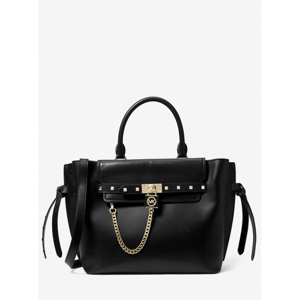 Hamilton Large Studded Leather Belted Satchel