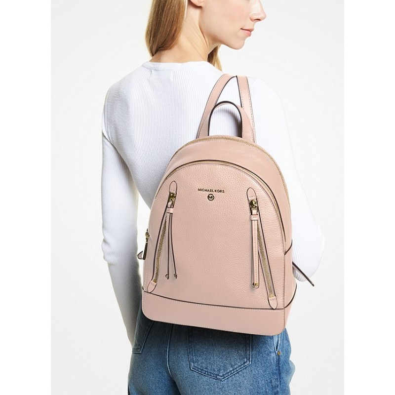 Brooklyn Medium Pebbled Leather Backpack