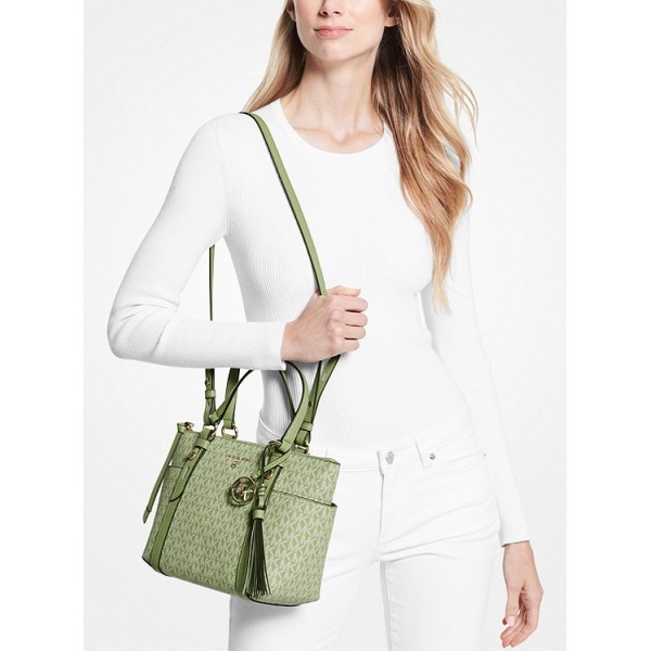 Sullivan Small Logo Top-Zip Tote Bag