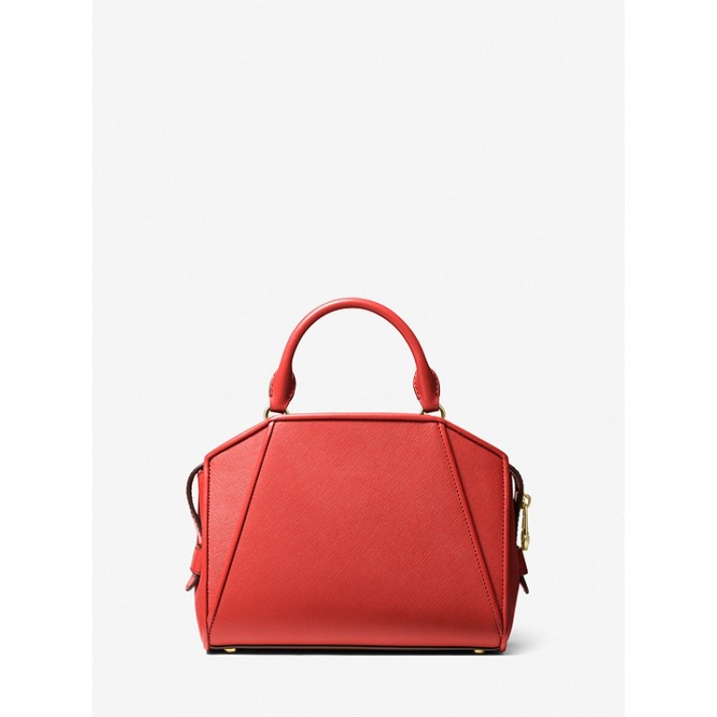 Cleo Small Saffiano Leather Satchel