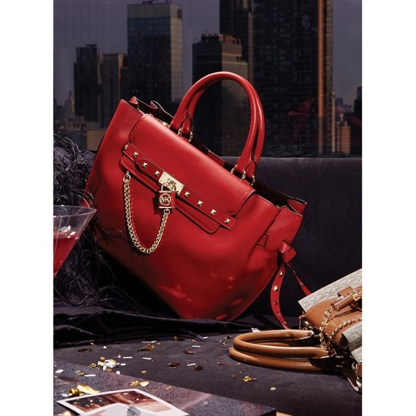 Hamilton Legacy Large Studded Leather Belted Satchel