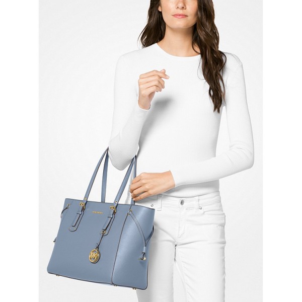 Voyager Medium Crossgrain Leather Tote Bag