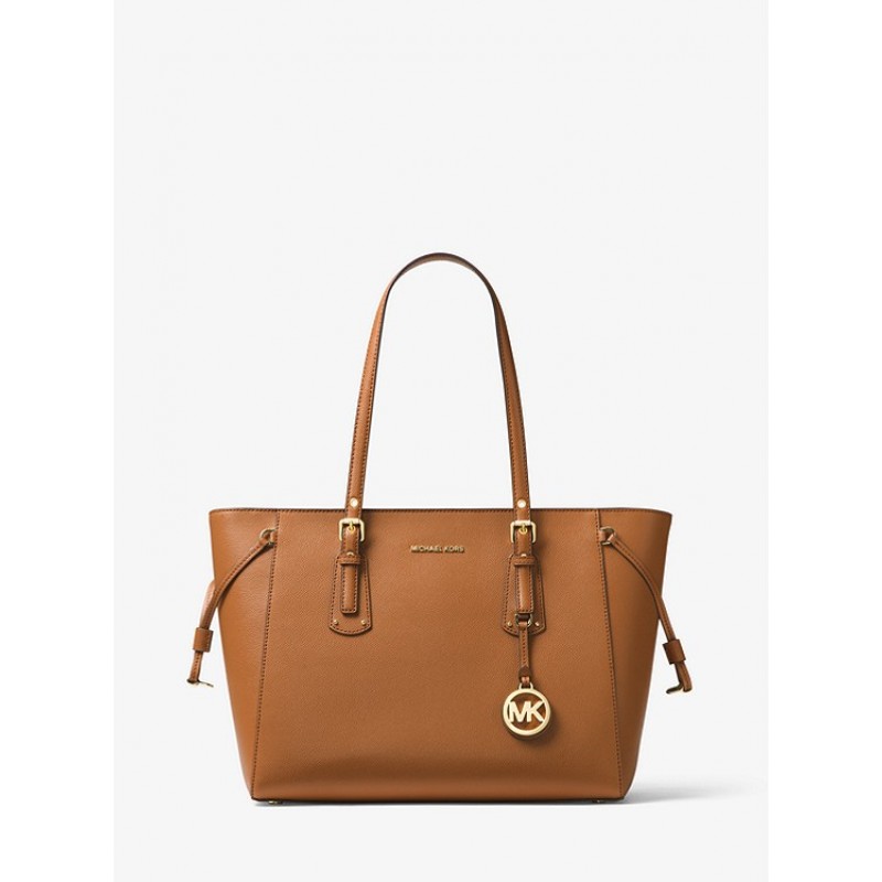 Voyager Medium Crossgrain Leather Tote Bag